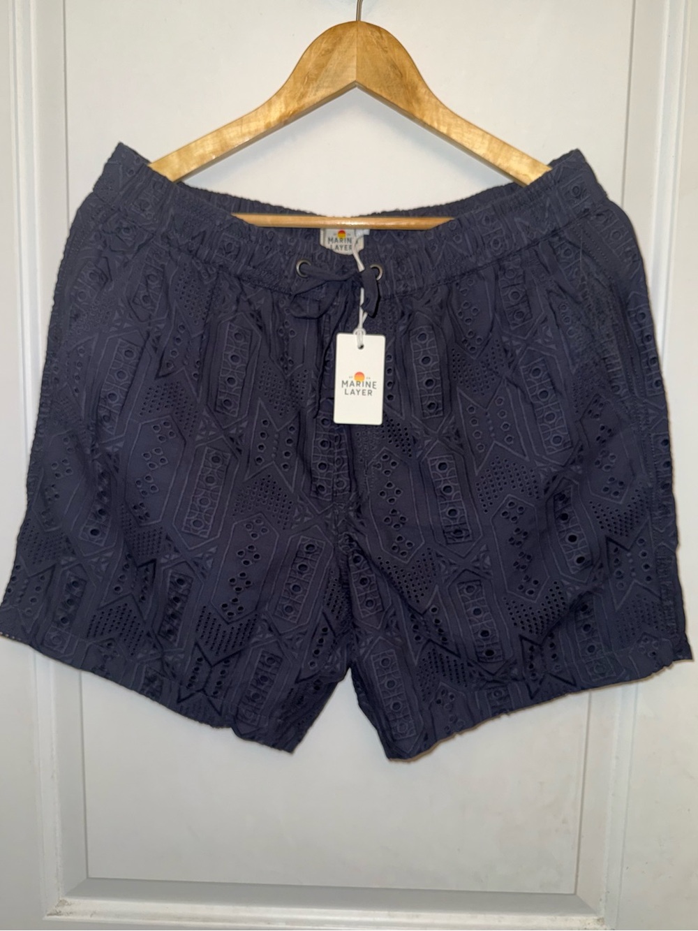NWT Marine Layer 6" Archive 5 O'clock Shorts in "India Ink" Blue